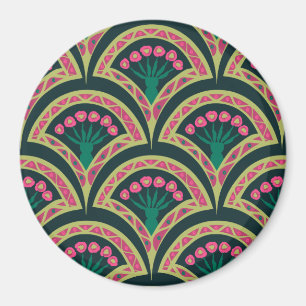 shell shaped green pattern magnet