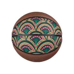 shell shaped green pattern mini basketball