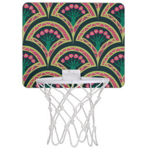 shell shaped green pattern mini basketball hoop
