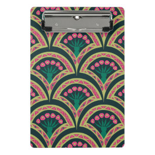 shell shaped green pattern mini clipboard