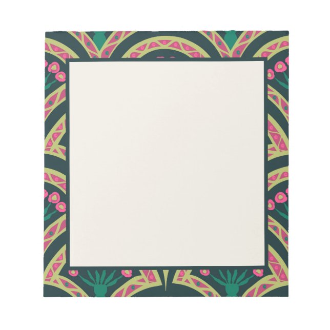 shell shaped green pattern notepad (Front)