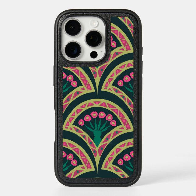 shell shaped green pattern otterbox iPhone case (Back)