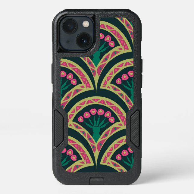 shell shaped green pattern otterbox iPhone case (Back)