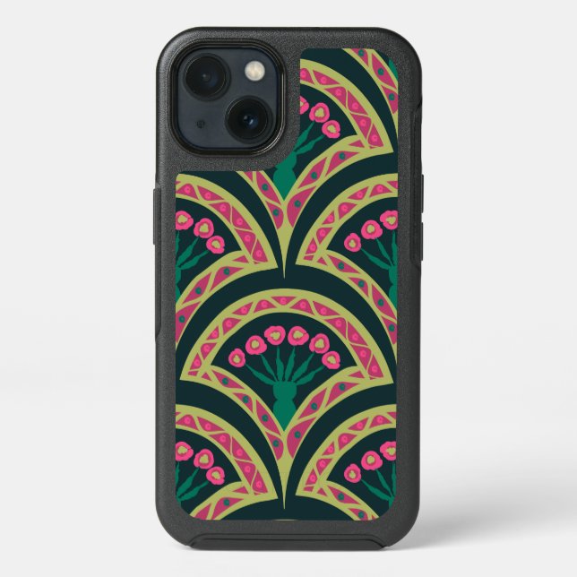 shell shaped green pattern otterbox iPhone case (Back)
