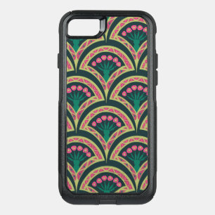 shell shaped green pattern OtterBox commuter iPhone SE/8/7 case