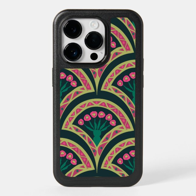 shell shaped green pattern otterbox iPhone case (Back)