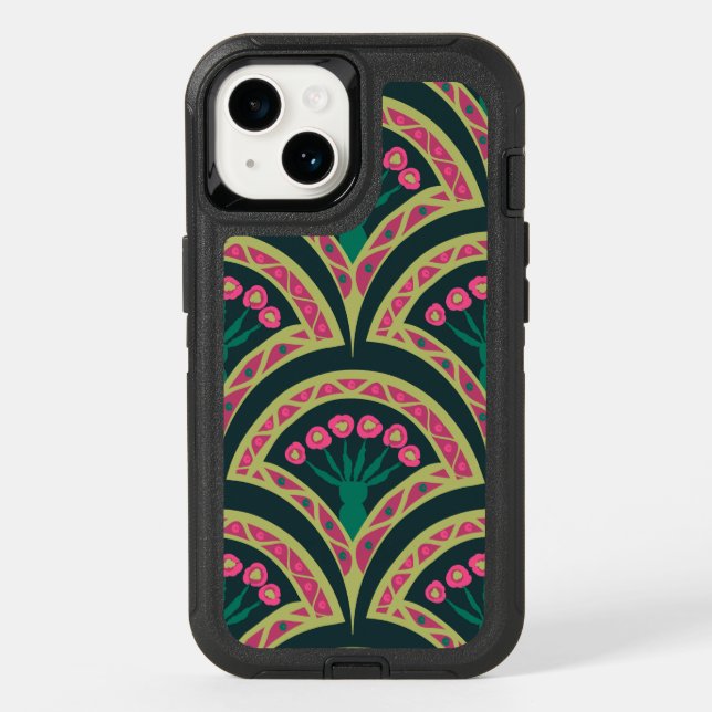 shell shaped green pattern otterbox iPhone case (Back)