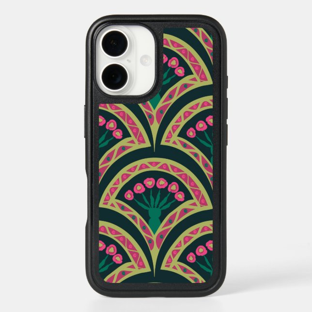 shell shaped green pattern otterbox iPhone case (Back)