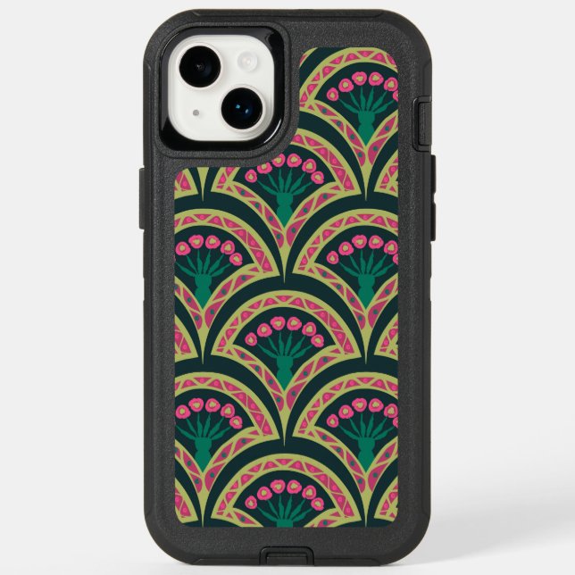 shell shaped green pattern otterbox iPhone case (Back)