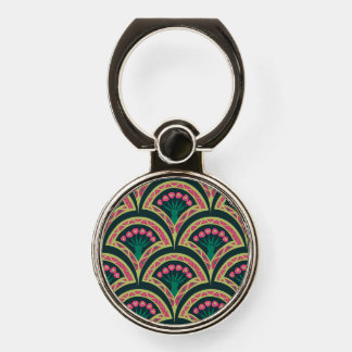 shell shaped green pattern phone ring stand