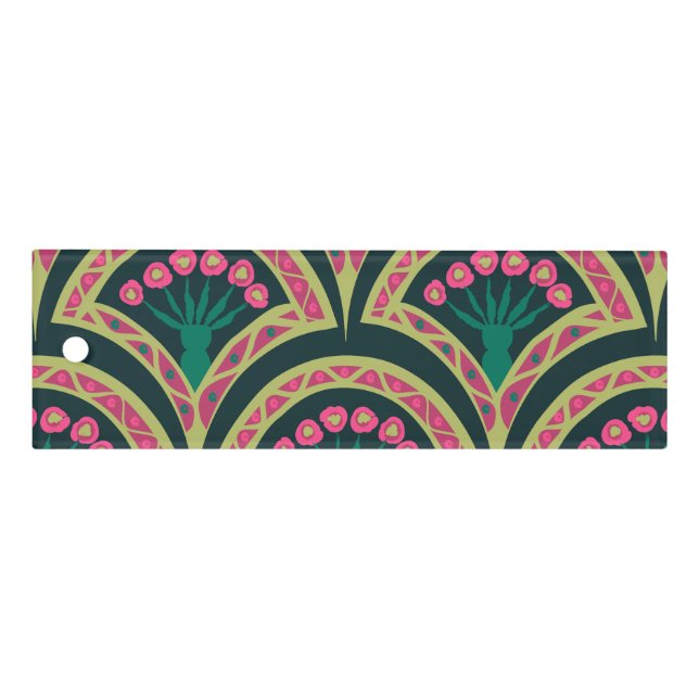 shell shaped green pattern ruler (Front)