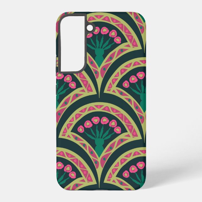 shell shaped green pattern samsung galaxy case (Back)