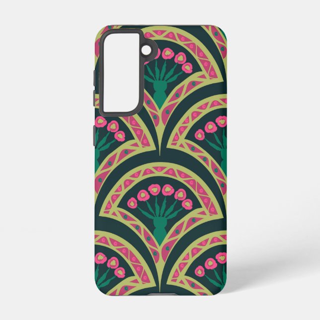 shell shaped green pattern samsung galaxy case (Back)