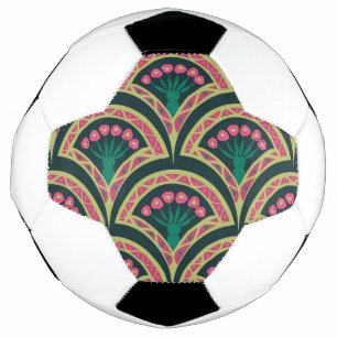 shell shaped green pattern soccer ball
