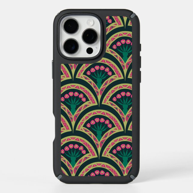 shell shaped green pattern speck iPhone case (Front)