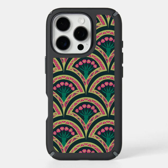 shell shaped green pattern speck iPhone case (Front)