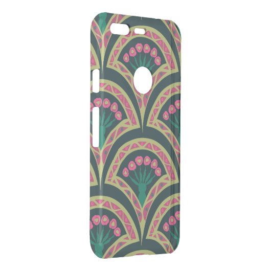 shell shaped green pattern uncommon google pixel case (Back/Right)
