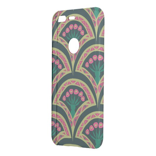 shell shaped green pattern uncommon google pixel case (Back/Left)