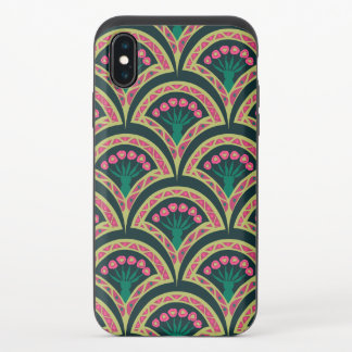 shell shaped green pattern iPhone XS slider case