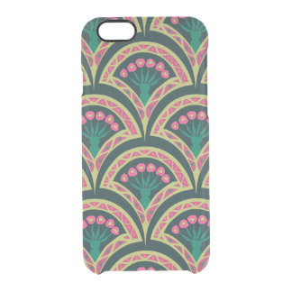 shell shaped green pattern clear iPhone 6/6S case