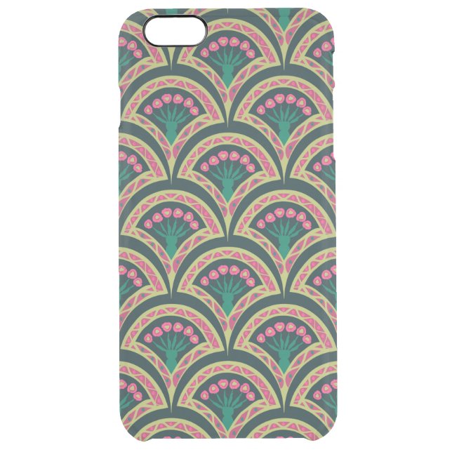 shell shaped green pattern uncommon iPhone case (Back)