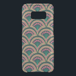 shell shaped green pattern uncommon samsung galaxy s8 case<br><div class="desc">shell shaped floral and geometric green pattern</div>