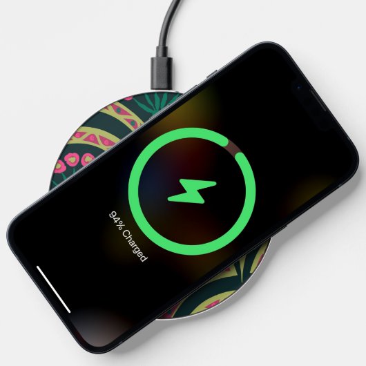 shell shaped green pattern wireless charger (Phone)