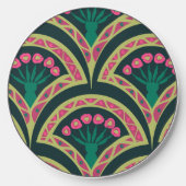 shell shaped green pattern wireless charger (Front)