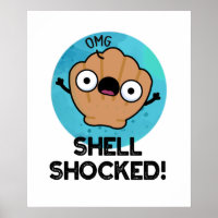 Shell Shocked Funny Seashell Pun 