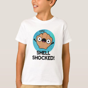 Shell Shocked Funny Seashell Pun  T-Shirt