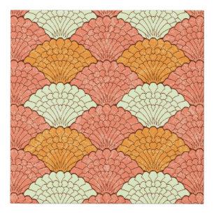 Shell Spectacle: Abstract Sea Patterns Faux Canvas Print