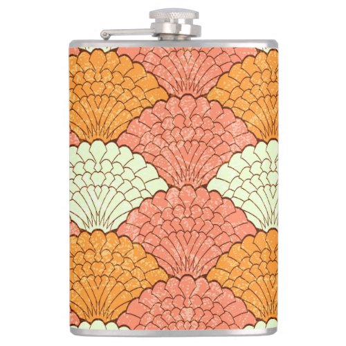 Shell Spectacle Abstract Sea Patterns Flask