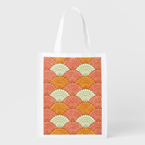 Shell Spectacle Abstract Sea Patterns Grocery Bag
