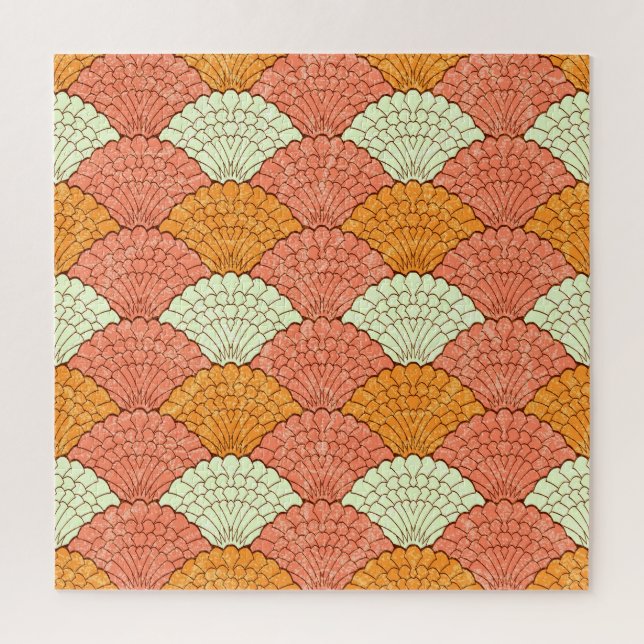 Shell Spectacle: Abstract Sea Patterns Jigsaw Puzzle (Vertical)