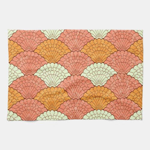 Shell Spectacle Abstract Sea Patterns Kitchen Towel