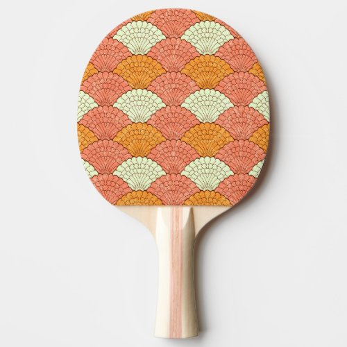 Shell Spectacle Abstract Sea Patterns Ping Pong Paddle