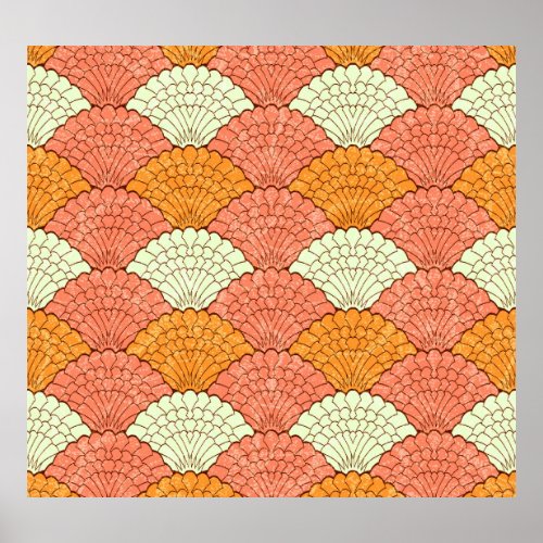 Shell Spectacle Abstract Sea Patterns Poster