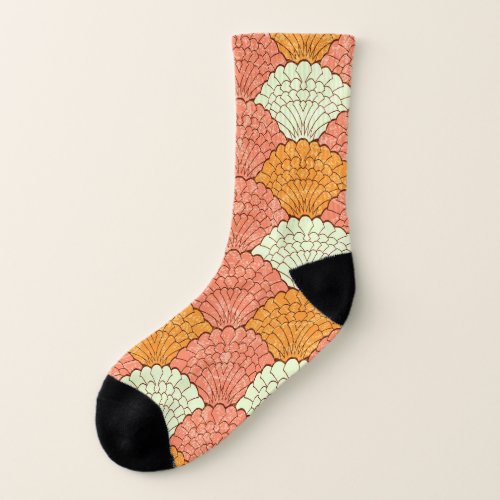Shell Spectacle Abstract Sea Patterns Socks