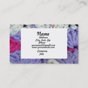 Shell Stitch Knitted Business Card