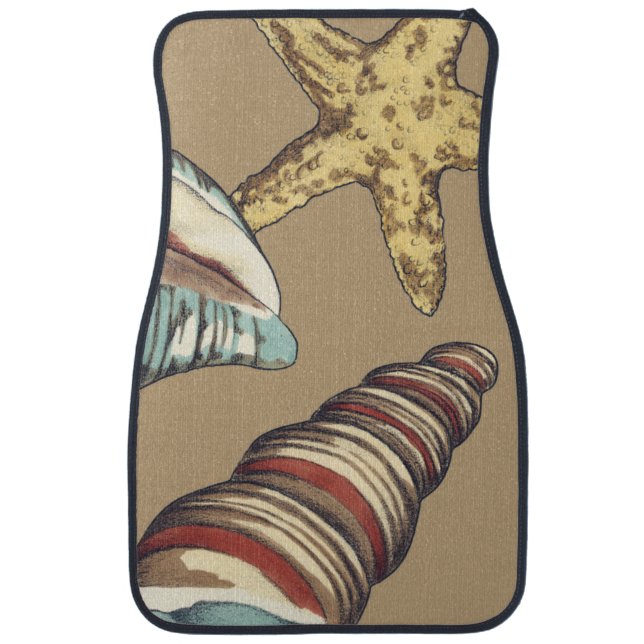 Shell Trio on Khaki Car Floor Mat (Front)