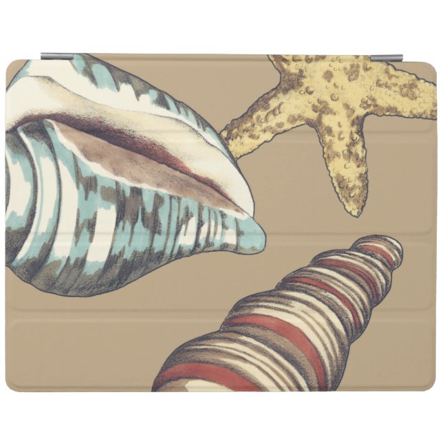 Shell Trio on Khaki iPad Smart Cover (Horizontal)