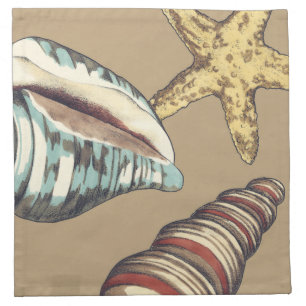 Shell Trio on Khaki Napkin