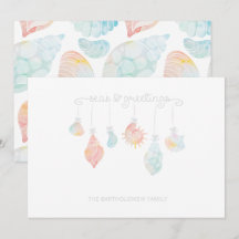 Shell Watercolor Seas And Greetings