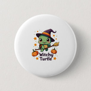 Shell Witch Turtle Button