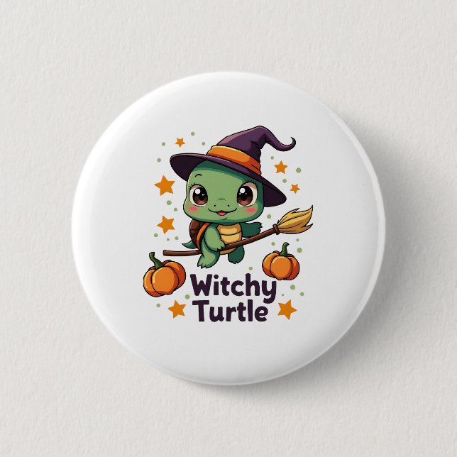 Shell Witch Turtle Button (Front)