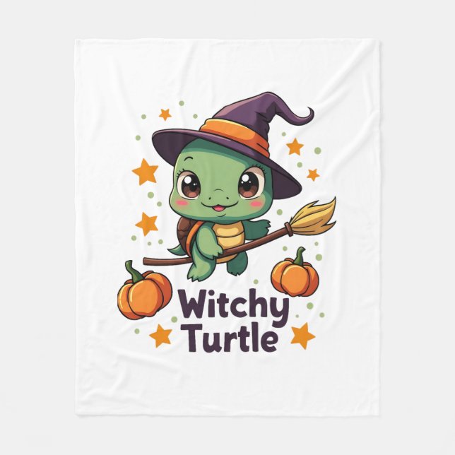 Shell Witch Turtle Fleece Blanket (Front)