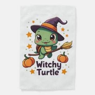 Shell Witch Turtle Garden Flag