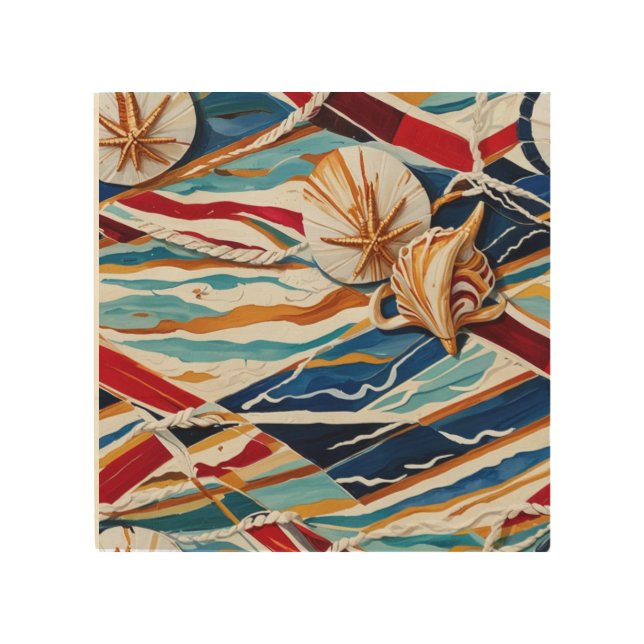 Shell Wood Wall Art (Front)