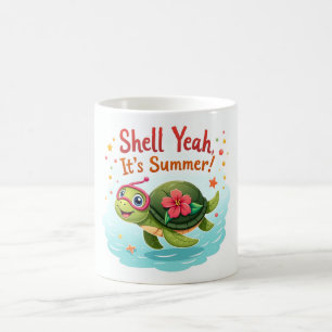 Shell Yeah! 🐢 Fun Tropical Turtle Mug