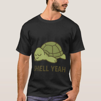 Shell Yeah Funny Lazyurtle retro T-Shirt